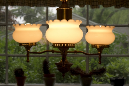Antique Lighting in Dinning Roomの写真素材