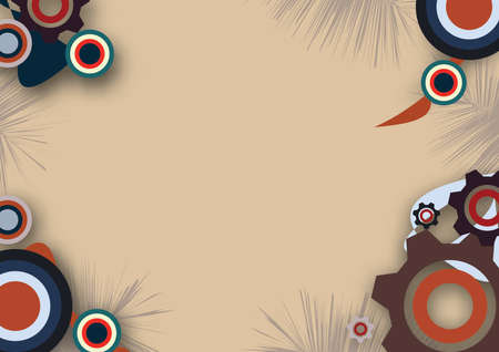 Abstract Background Cogs Leaf Circle Departmentのイラスト素材