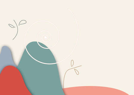 Abstract background image with circular leaf shape.のイラスト素材