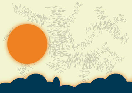 Abstract Background With Cloud Department Shapeのイラスト素材