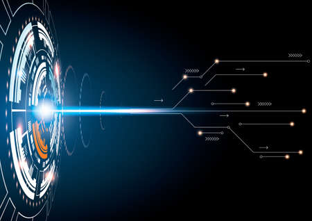 Technology background, color and waves of the future