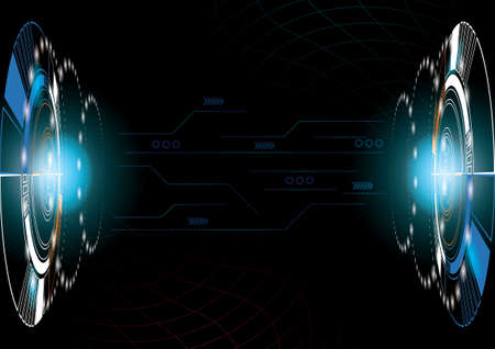Technology background, color and waves of the future