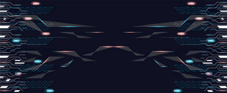 Technology background, color and waves of the futureのイラスト素材
