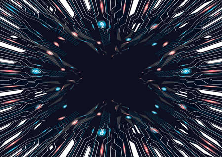Technology background, color and waves of the future