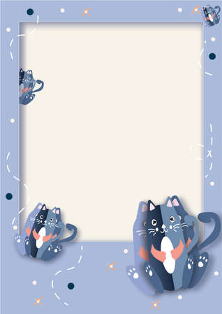 Night background There was a rabbit sitting and watching the moon.のイラスト素材
