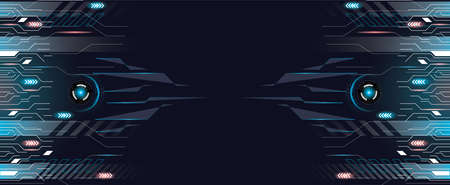 Technology background, color and waves of the futureのイラスト素材