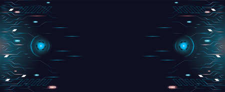 Technology background, color and waves of the futureのイラスト素材