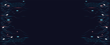 Technology background, color and waves of the futureのイラスト素材