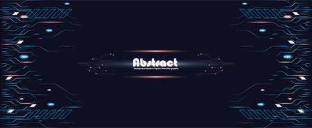 Technology background, color and waves of the futureのイラスト素材