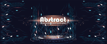 Technology background, color and waves of the futureのイラスト素材