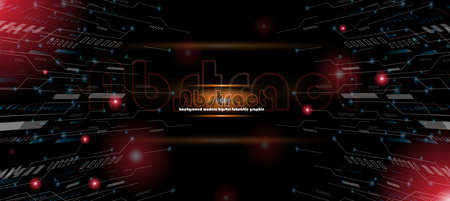 Technology background, color and waves of the futureのイラスト素材