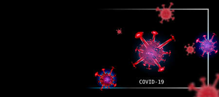Corona virus image background Contains messages and virusesのイラスト素材
