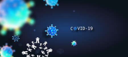 Corona virus image background Contains messages and virusesのイラスト素材