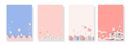Valentines day background with heart pattern and  happy valentines day  .の写真素材