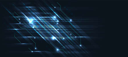 Technology background, color and waves of the future line and text.のイラスト素材