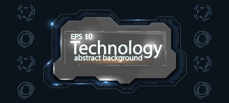 Technology background, color and waves of the future line and text.のイラスト素材