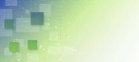 Technology background, color and waves of the future line and text.のイラスト素材