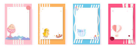 Birthday frame set in a frame with a picture of  a starのイラスト素材