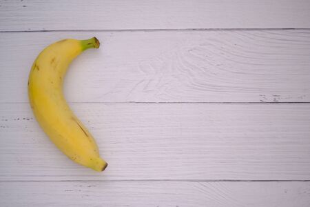 Fresh bananas from the plantation are placed in the kitchen.の写真素材