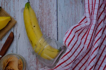 Fresh yellow bananas from the farmの写真素材
