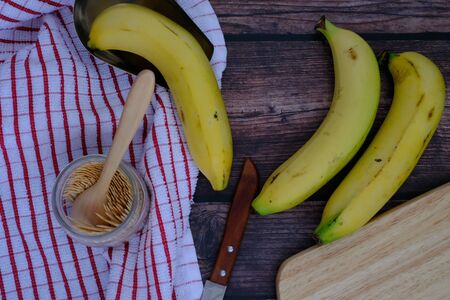 Fresh yellow bananas from the farmの写真素材