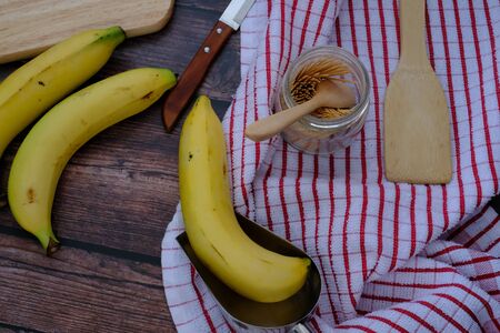Fresh yellow bananas from the farmの写真素材
