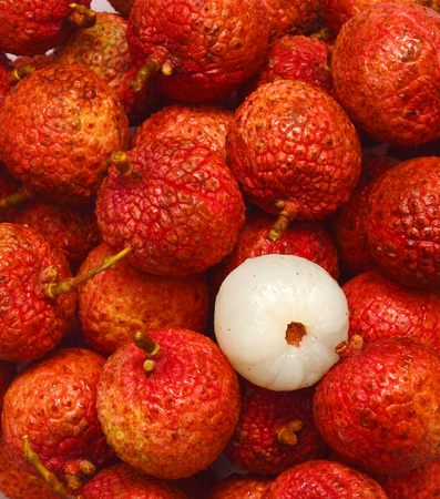 Litchi isolated backgroundの写真素材