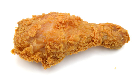 Chicken wing isolated on white backgroundの写真素材