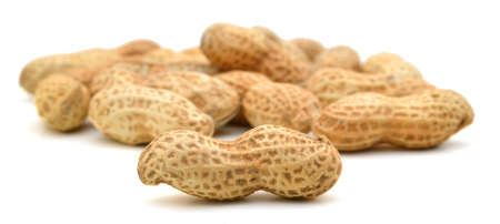 Dried peanuts in closeup
