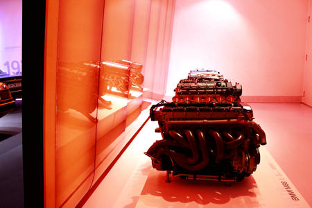 Car machines close up at museum