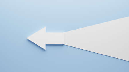 3d rendering, 3d illustration, flat lay arrow
