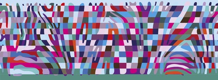 Horisontally seamless colorful vector background based on Zebra skin patternのイラスト素材