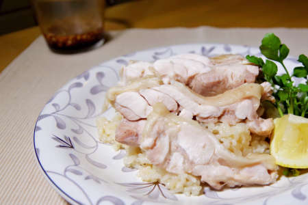 Homemade Hainan chicken riceの写真素材