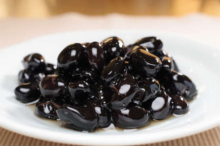 Sweetly boiled black soybeansの写真素材