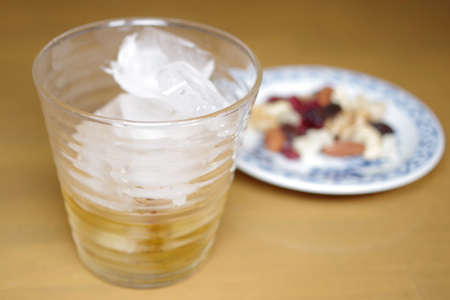 Whiskey and snacksの写真素材