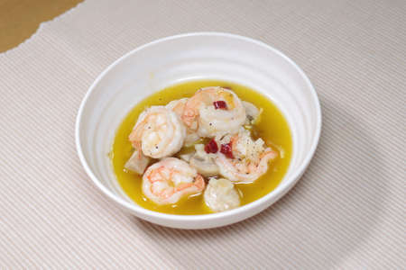 Shrimp and Mushroom Ahijosの写真素材