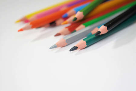 Colored pencils of various colorsの写真素材