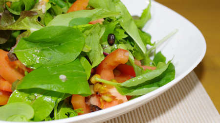 Close-up vegetable saladの写真素材