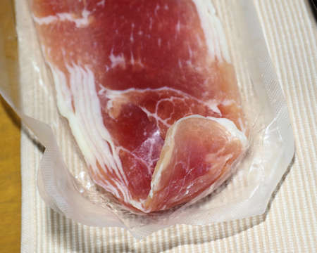 Prosciutto on the tableの写真素材