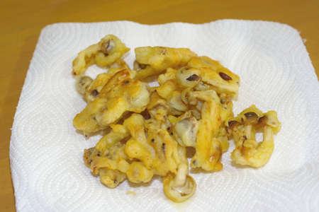 Shimeji mushroom tempuraの写真素材