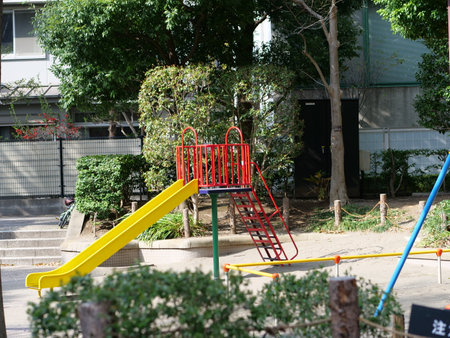 slide installed in the parkの写真素材