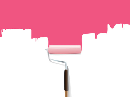 Paintbrush  Paint  the wall vectorのイラスト素材