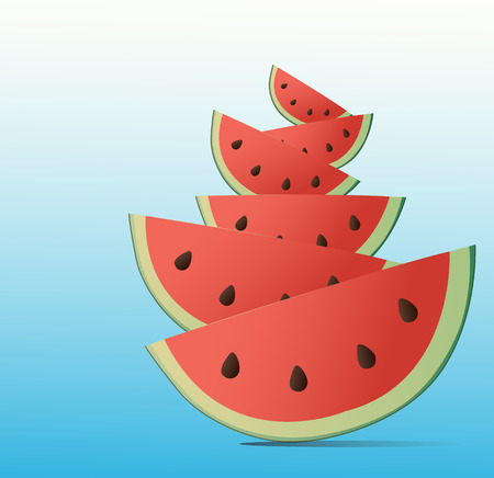 watermelons background vectorのイラスト素材