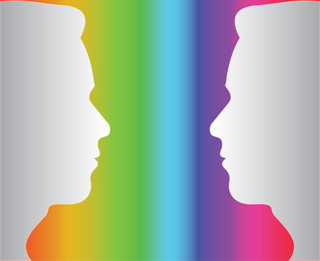 rainbow flag symbol vectorのイラスト素材