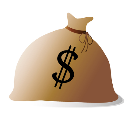 Bags of money vectorのイラスト素材