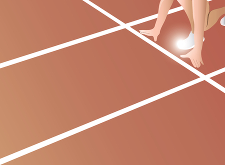 Start Track running vectorのイラスト素材