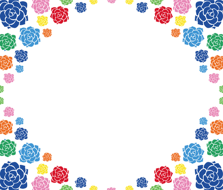 colorful flower backgroundのイラスト素材