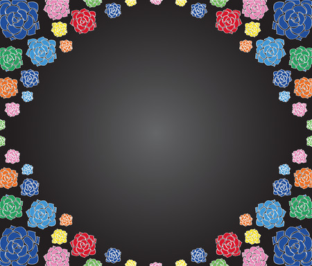 colorful flower backgroundのイラスト素材