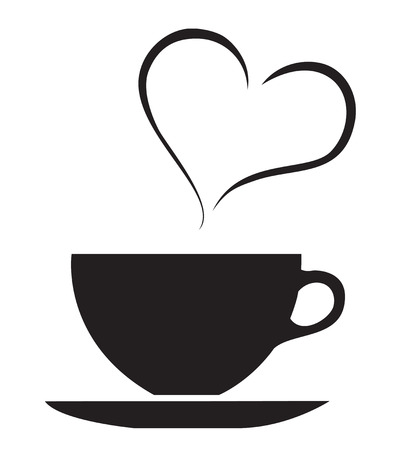 The love of hot drink, coffee cup vectorのイラスト素材