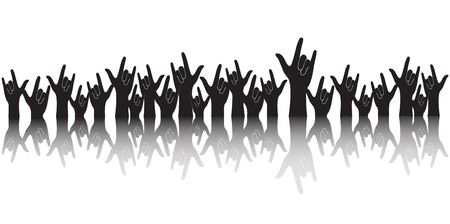 All hands up love sign backgroundのイラスト素材